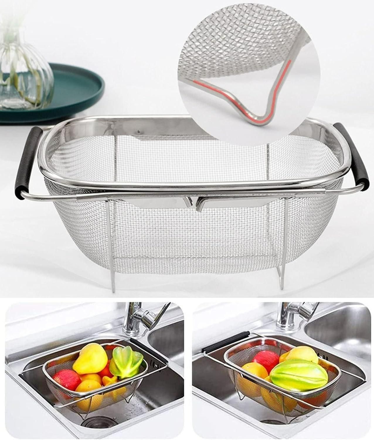 🔥50% OFF 🔥 Oval Steel Colander – Big, Strong & Sparkling Clean!